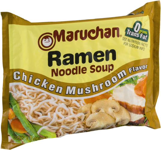 Maruchan Chicken Mushroom Flavor Ramen Packet PNG image