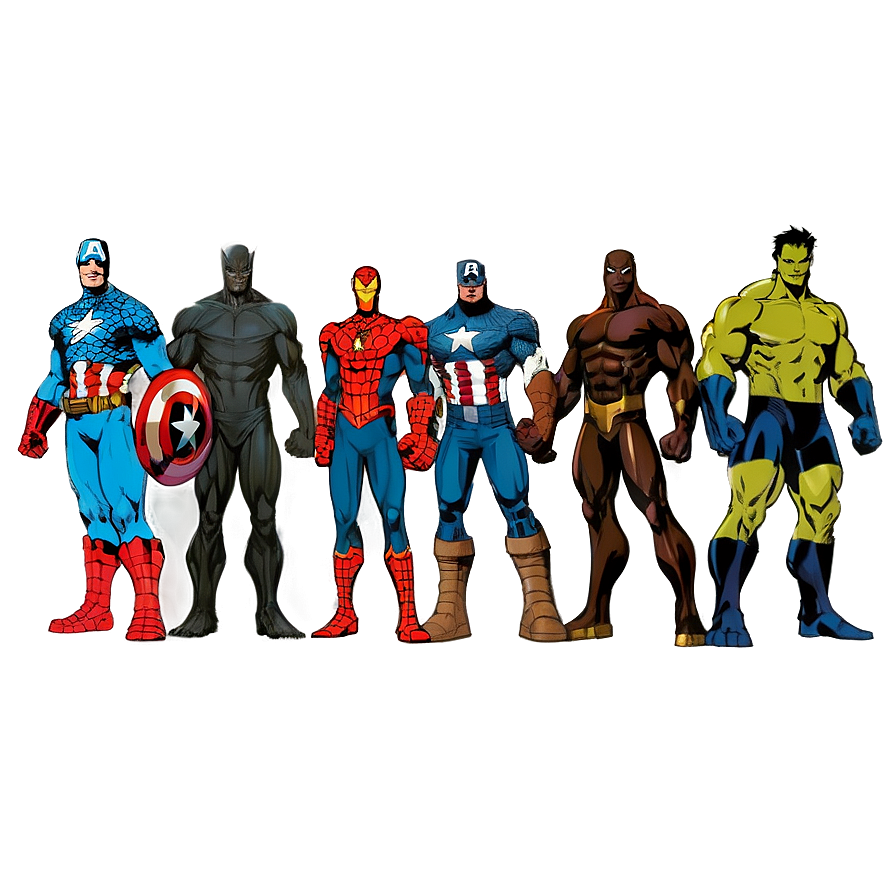 Marvel Heroes Group Png Doy PNG image