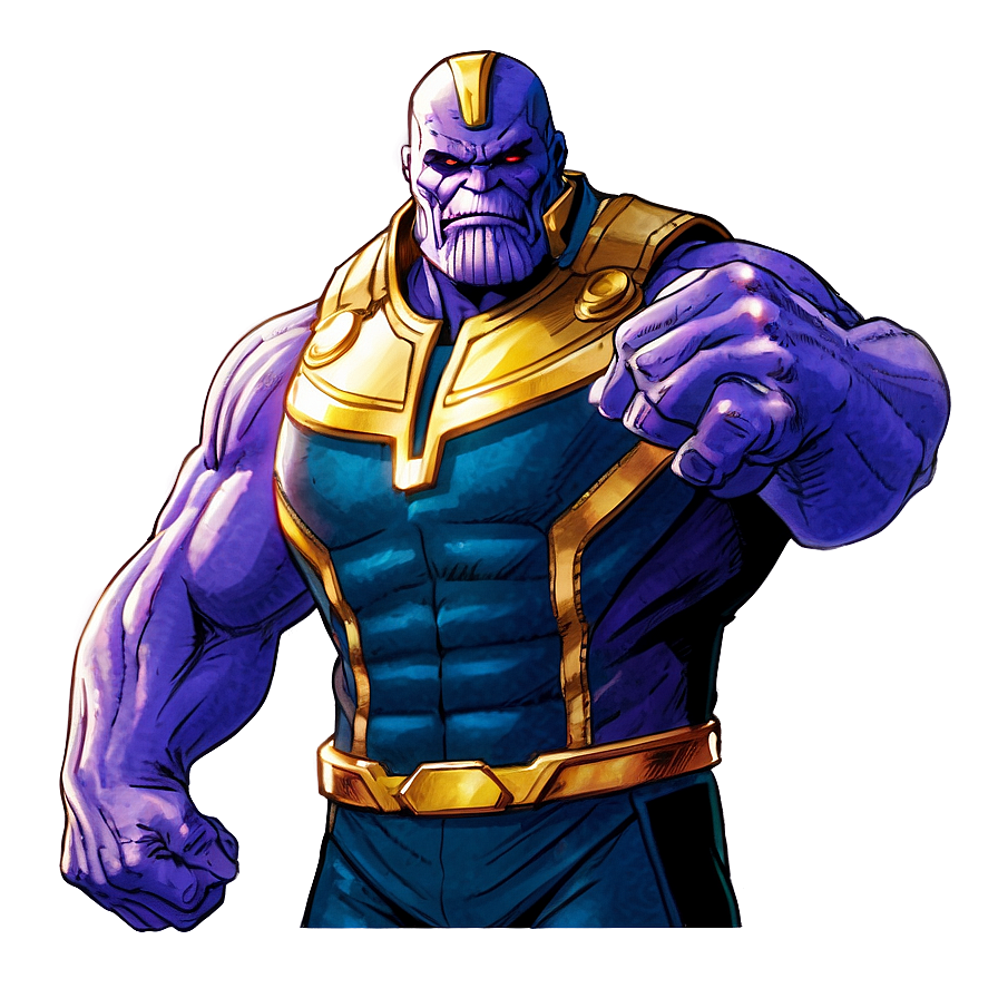 Marvel's Thanos Illustration Png Cfw56 PNG image