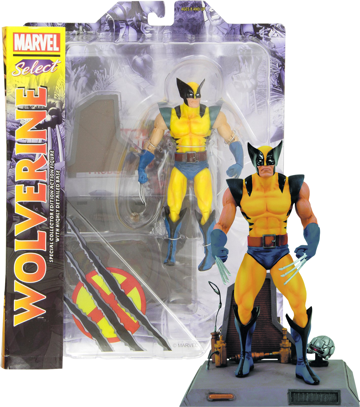 Marvel Select Wolverine Action Figure Packaging PNG image