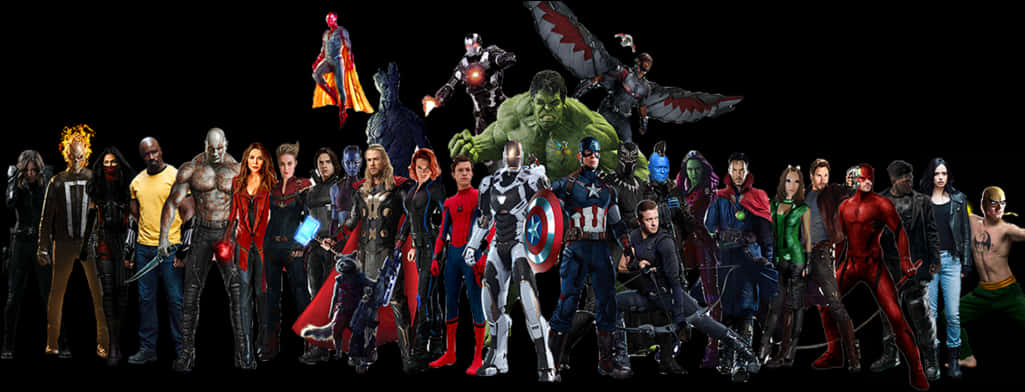 Marvel Superheroes Assemble PNG image