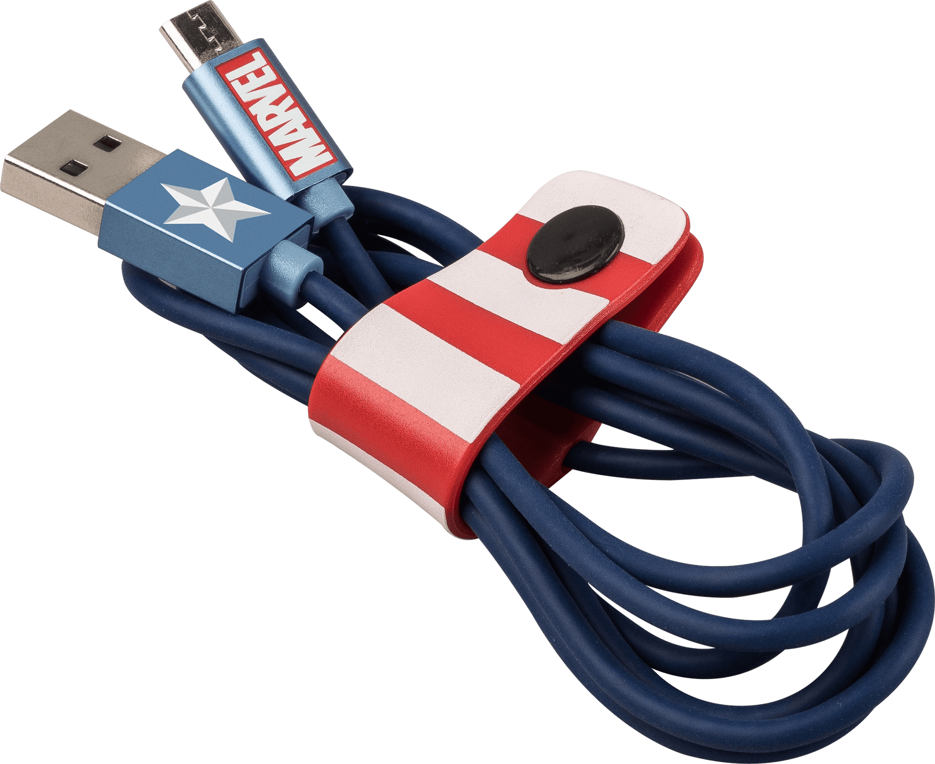 Marvel Themed U S B Charging Cable PNG image