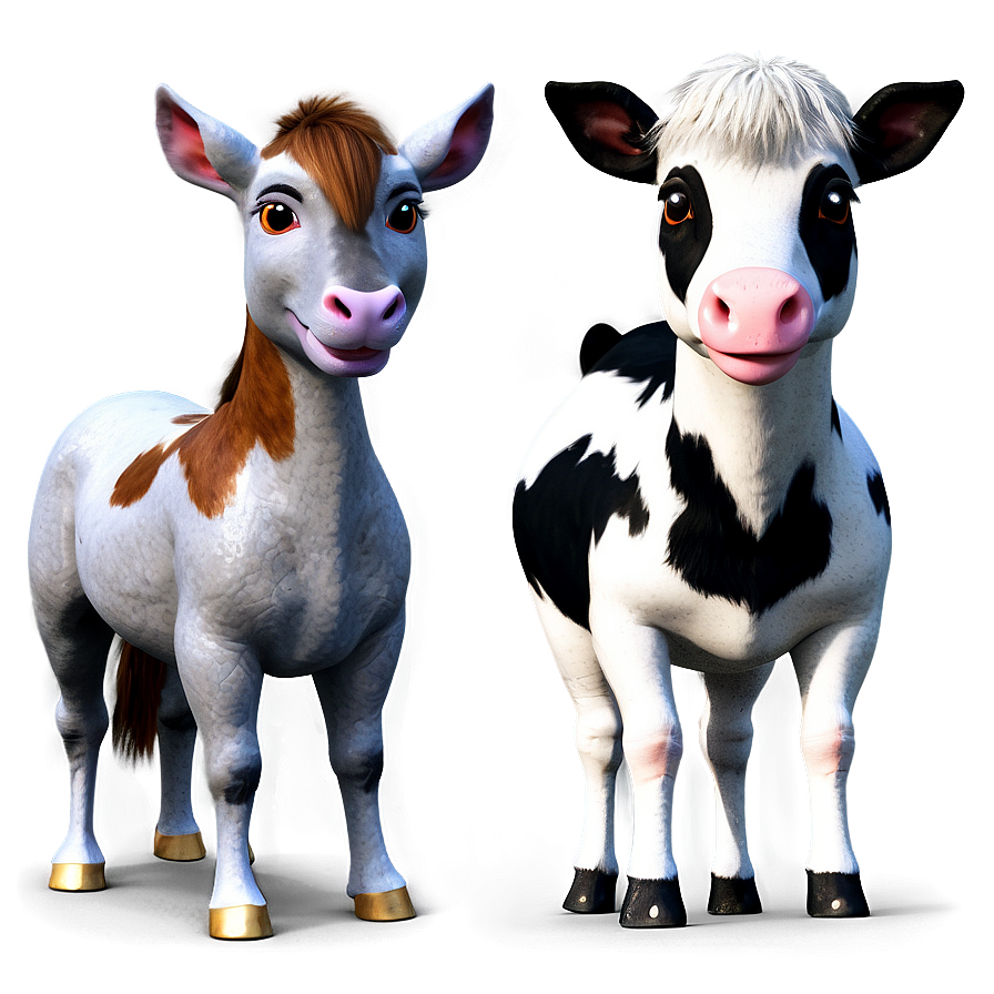 Mascot-styled Farm Animals Png Collection Ohi PNG image