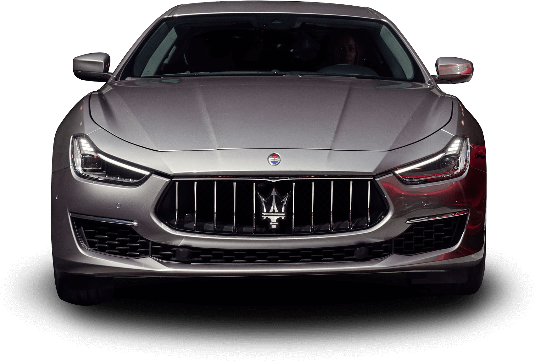 Maserati Luxury Sedan Front View PNG image