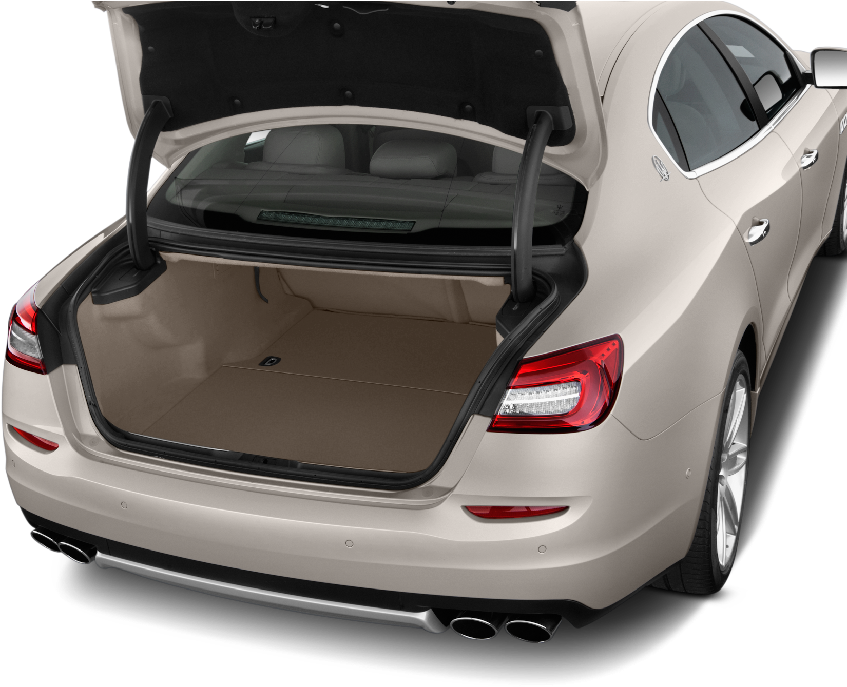 Maserati Luxury Sedan Trunk Open PNG image