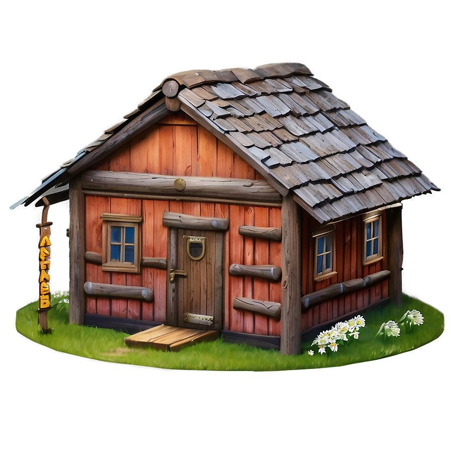 Masha And Bear Wooden House Png 06272024 PNG image