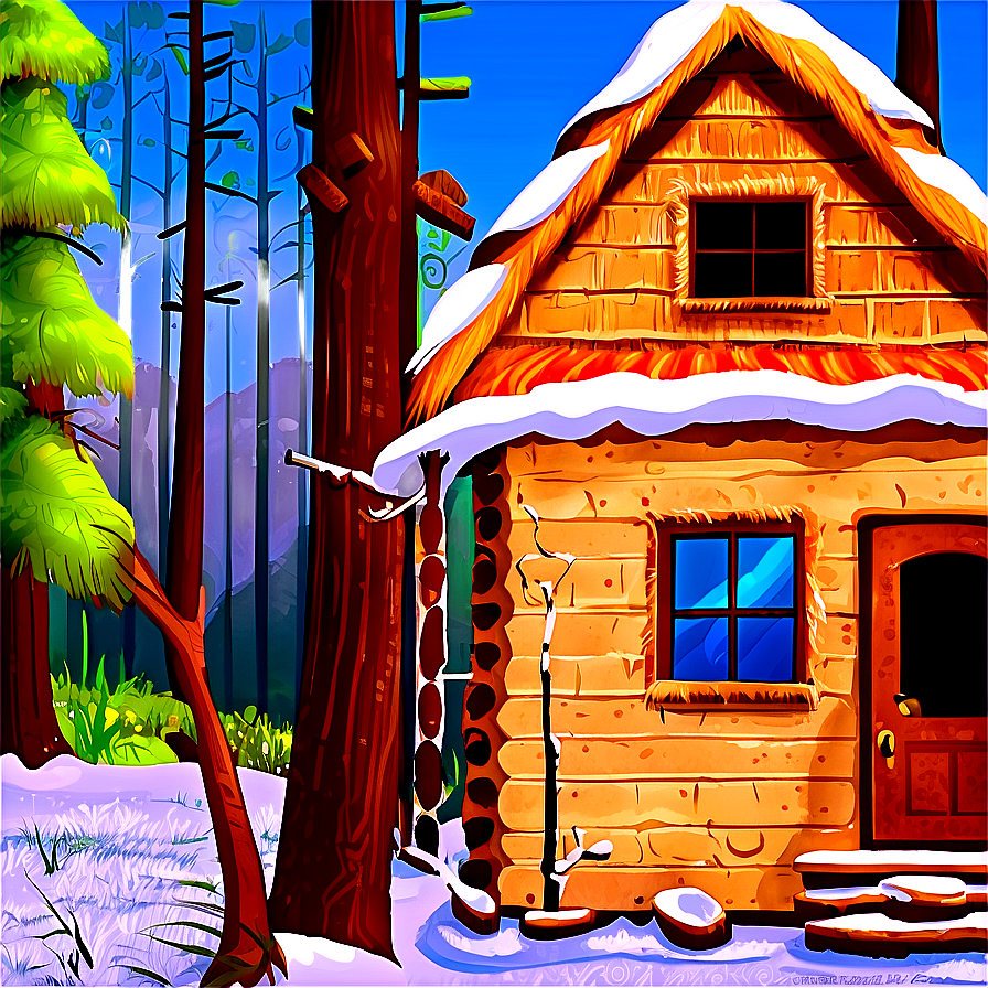 Masha's Forest House Scene Png 06272024 PNG image