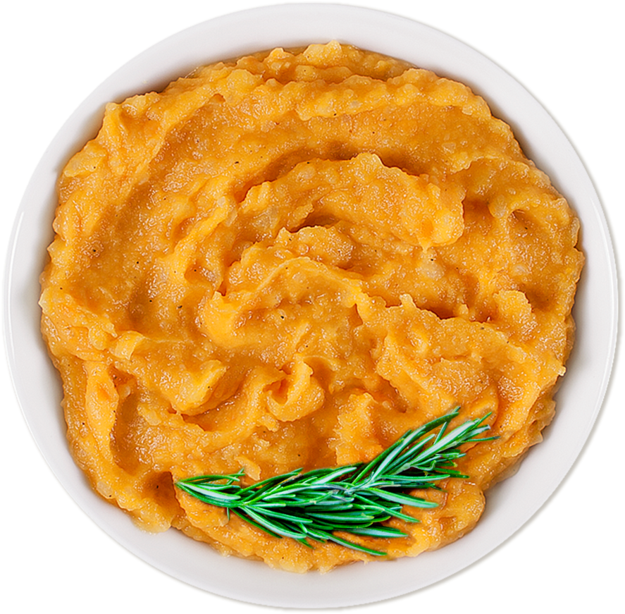 Mashed_ Sweet_ Potato_with_ Rosemary_ Garnish.png PNG image