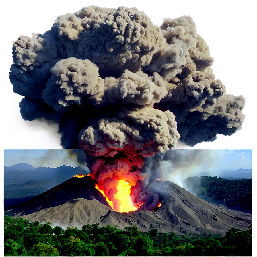 Massive Volcano Eruption Png Rqq1 PNG image