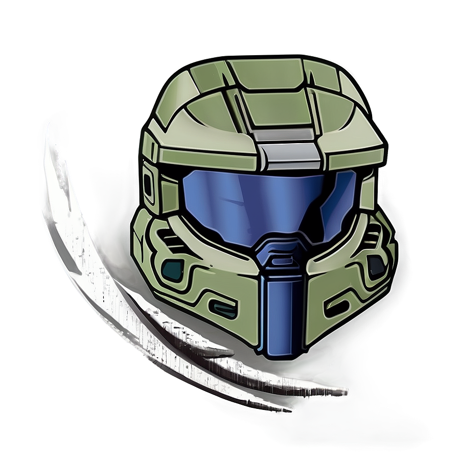 Master Chief Helmet Illustration Png 06132024 PNG image