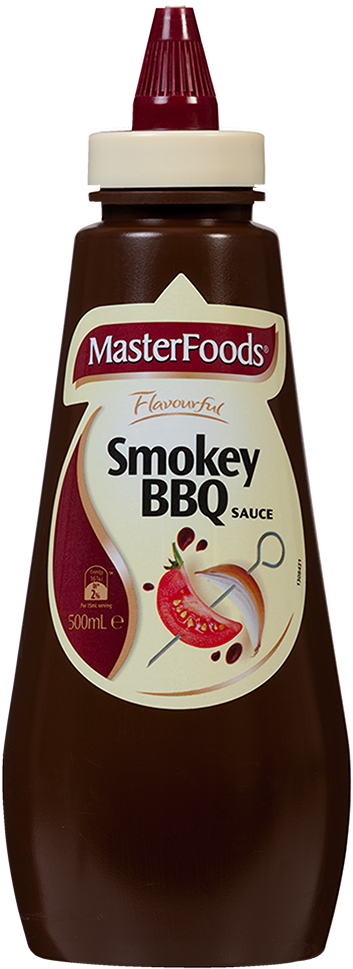 Master Foods Smokey B B Q Sauce Bottle PNG image