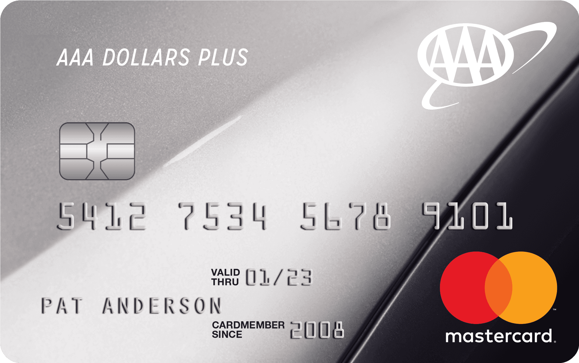 Mastercard A A A Dollars Plus Card PNG image