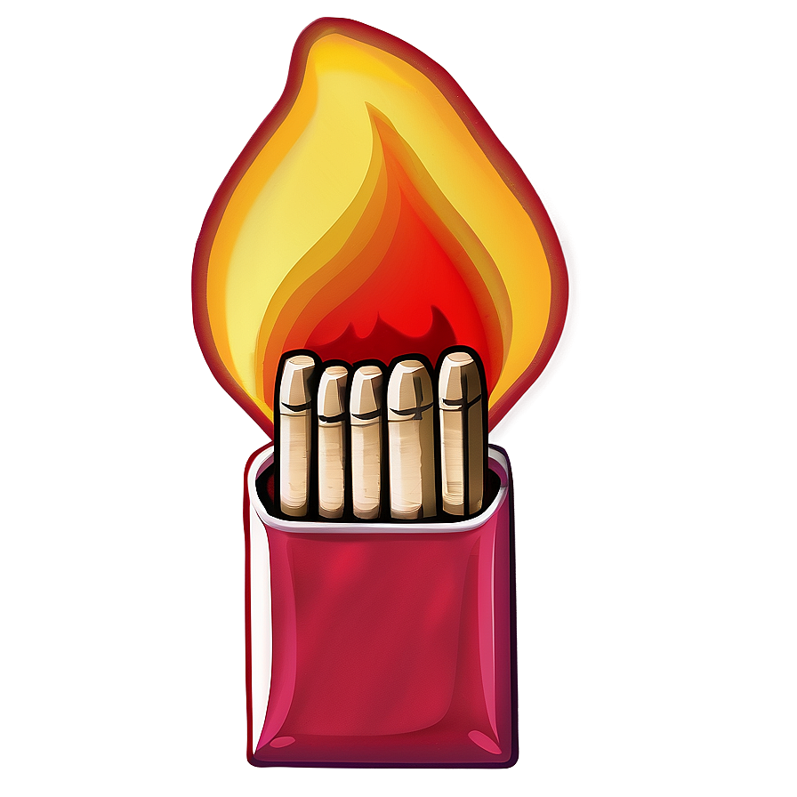 Matchbox Flame Art Png 12 PNG image