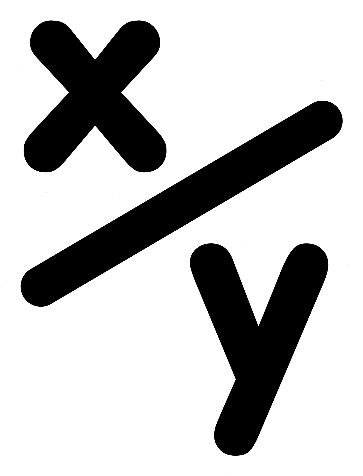 Mathematical Cross Multiplication Symbol PNG image