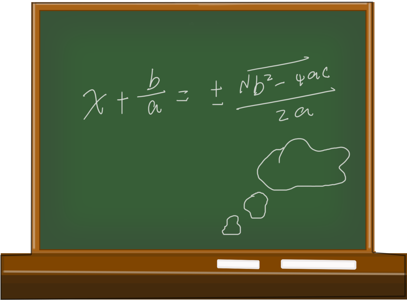 Mathematical Equationon Blackboard PNG image