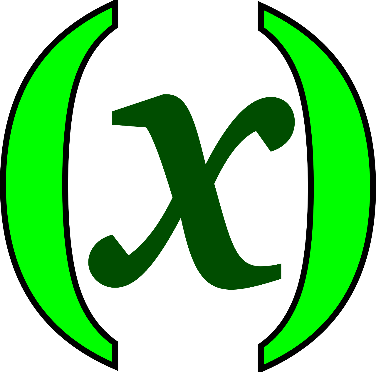 Mathematical_ Parentheses_and_ X_ Symbol PNG image