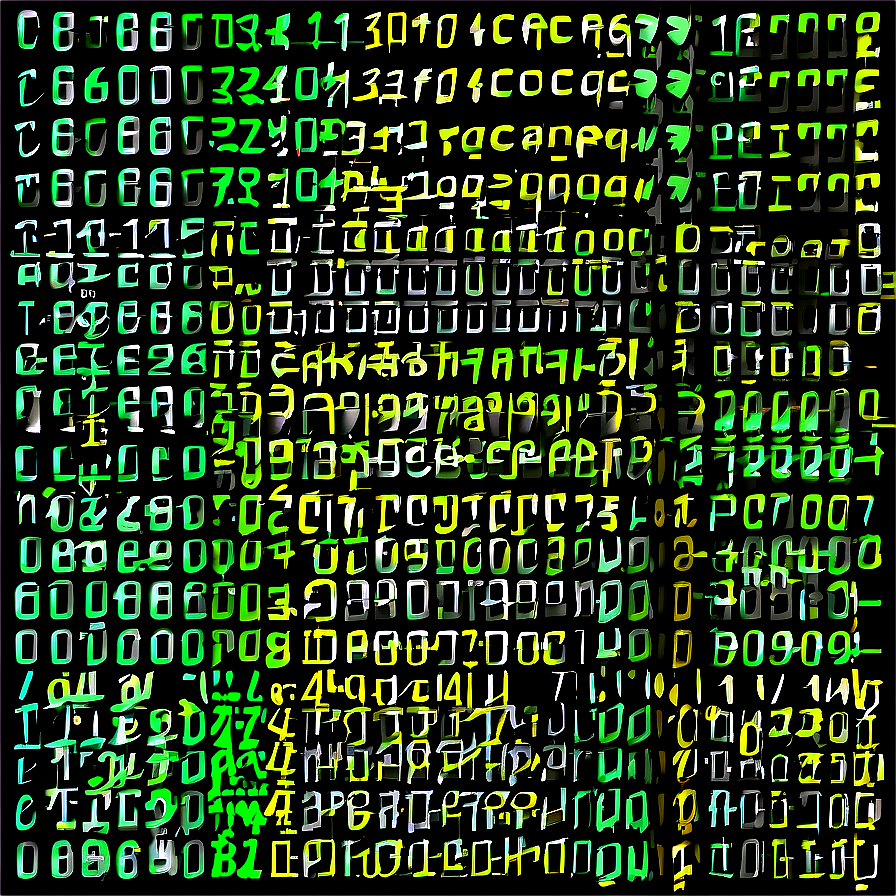 Matrix Code Digital Cipher Png 06252024 PNG image