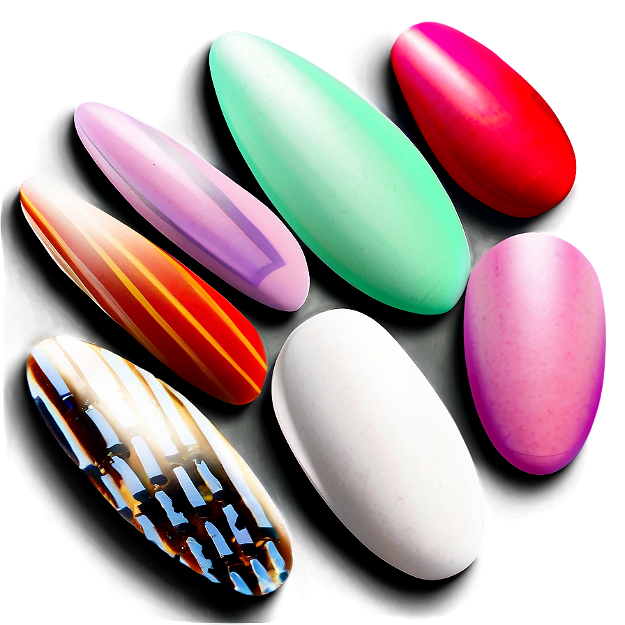 Matte Acrylic Nails Collection Png Vdr26 PNG image