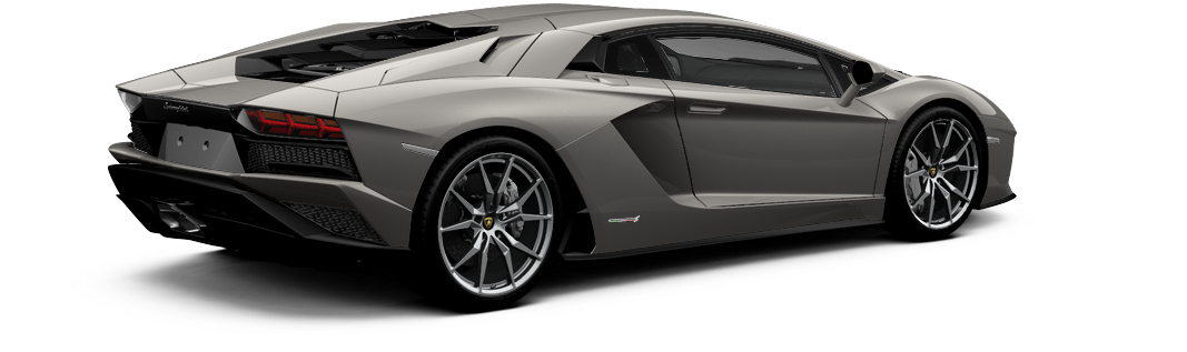 Matte Black Lamborghini Aventador Side View PNG image