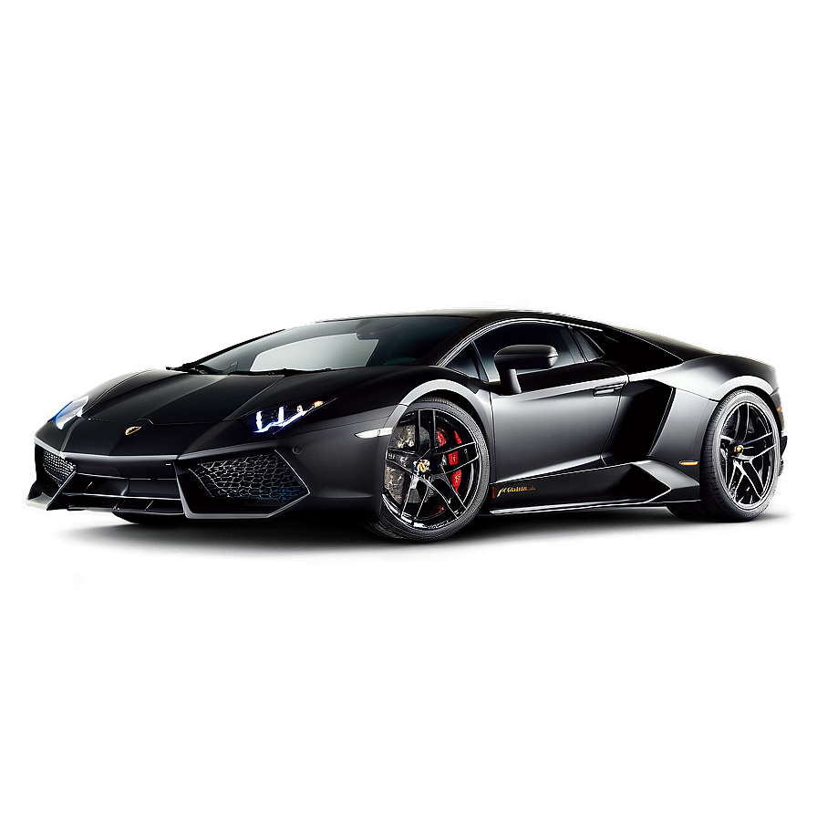 Matte Black Lamborghini Png 05062024 PNG image