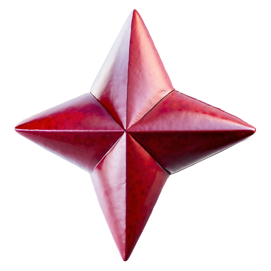 Matte Red Star Png 05232024 PNG image