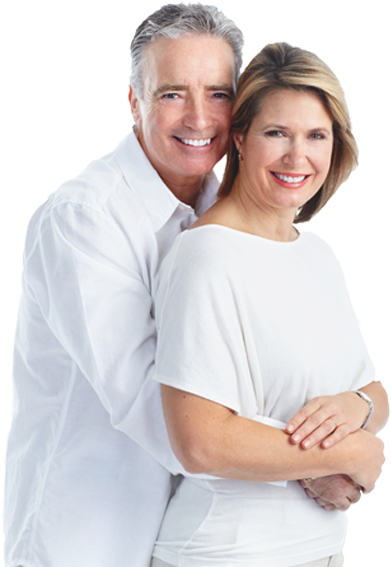 Mature Couple Embrace Smiling PNG image
