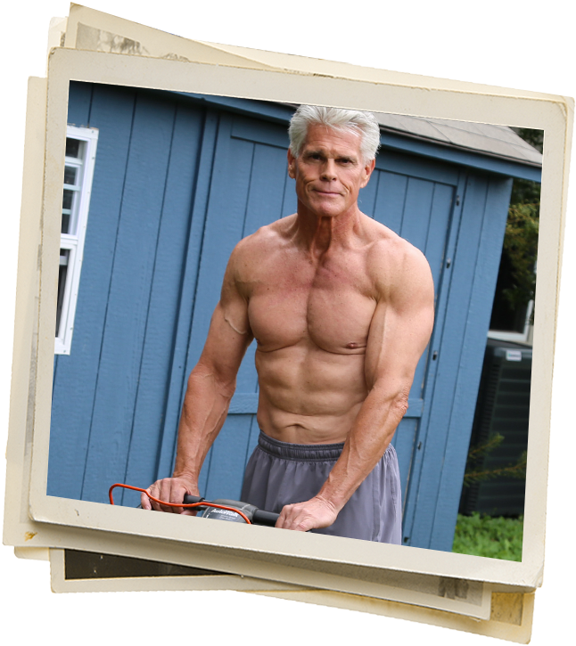 Mature Muscular Man Outdoors PNG image