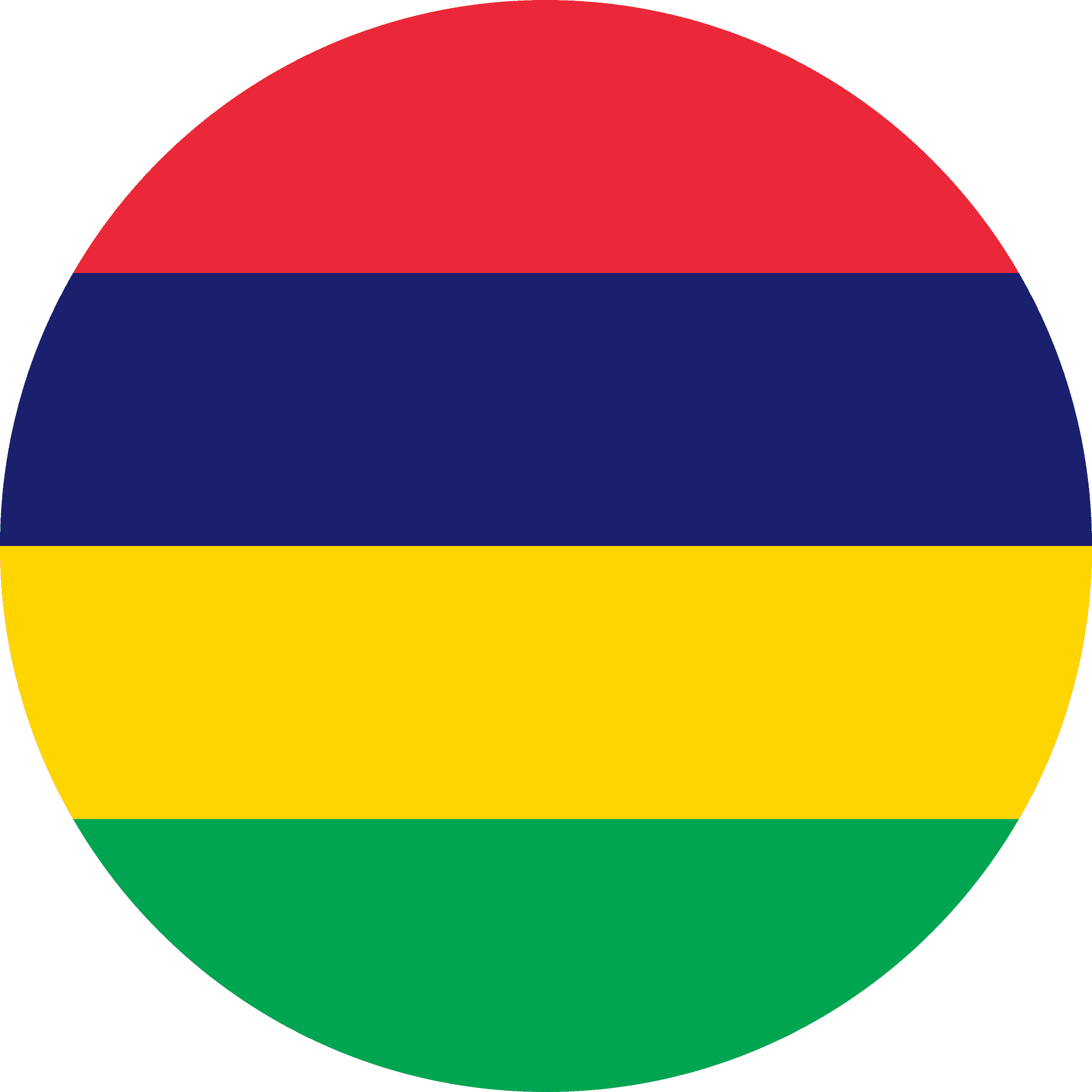 Mauritius Flag Circle PNG image