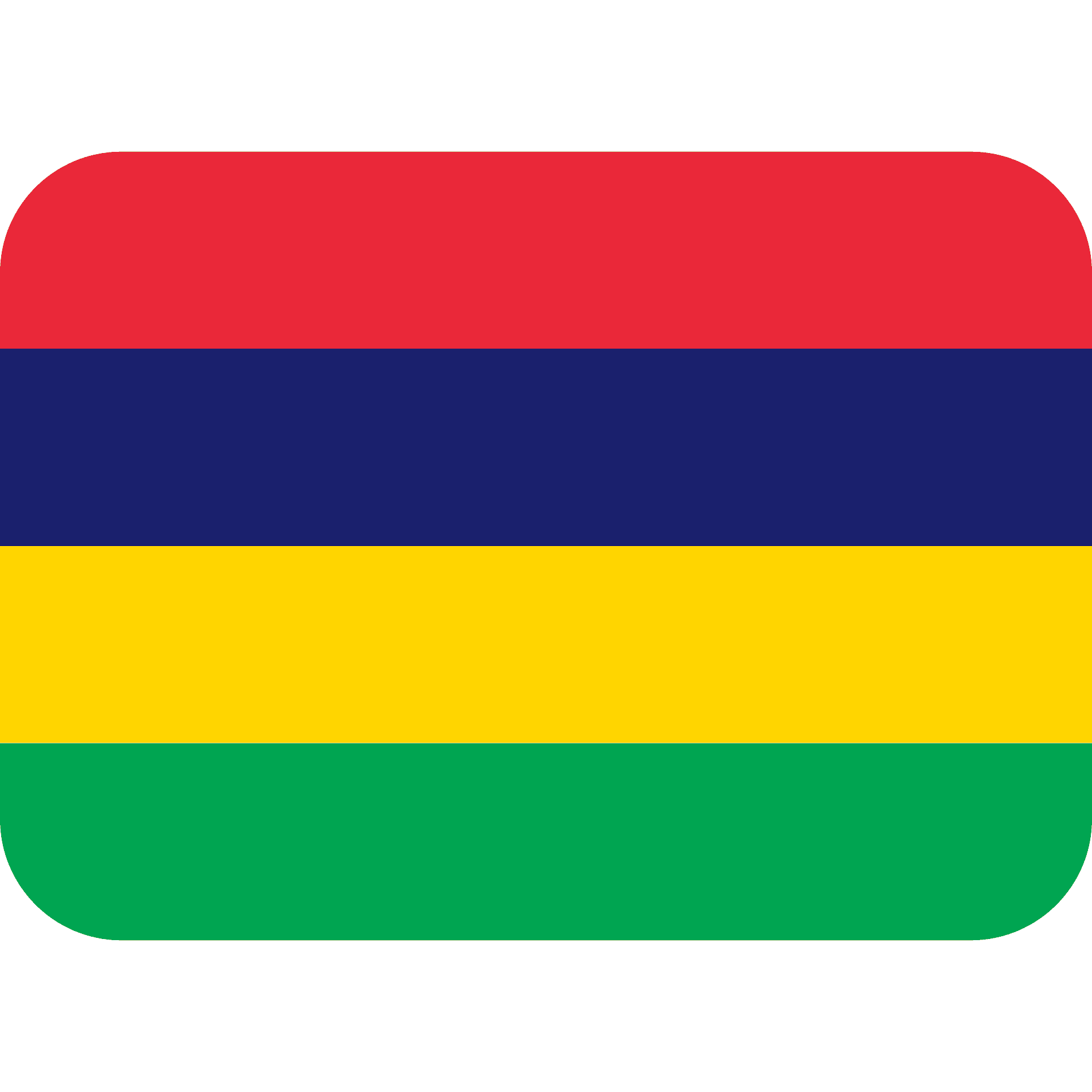 Mauritius Flag Representation PNG image