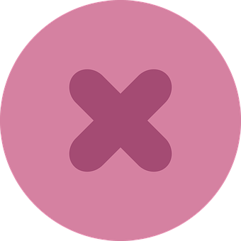 Mauve Circle Cross Icon PNG image