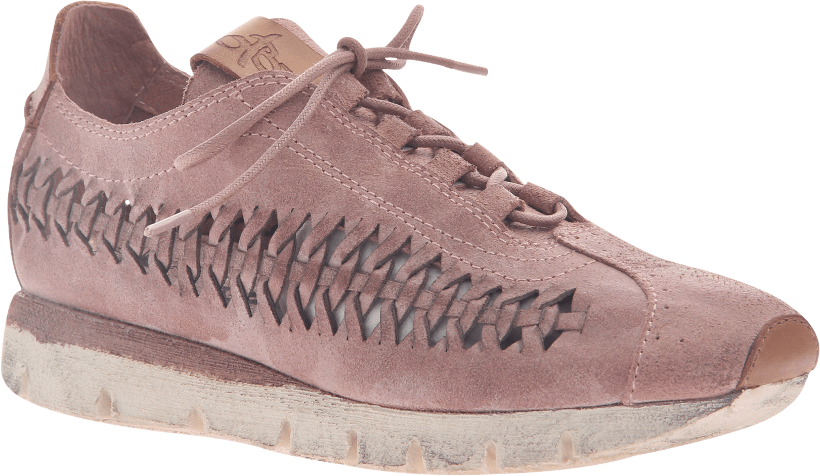 Mauve Suede Sneakerwith Unique Side Stitching.png PNG image