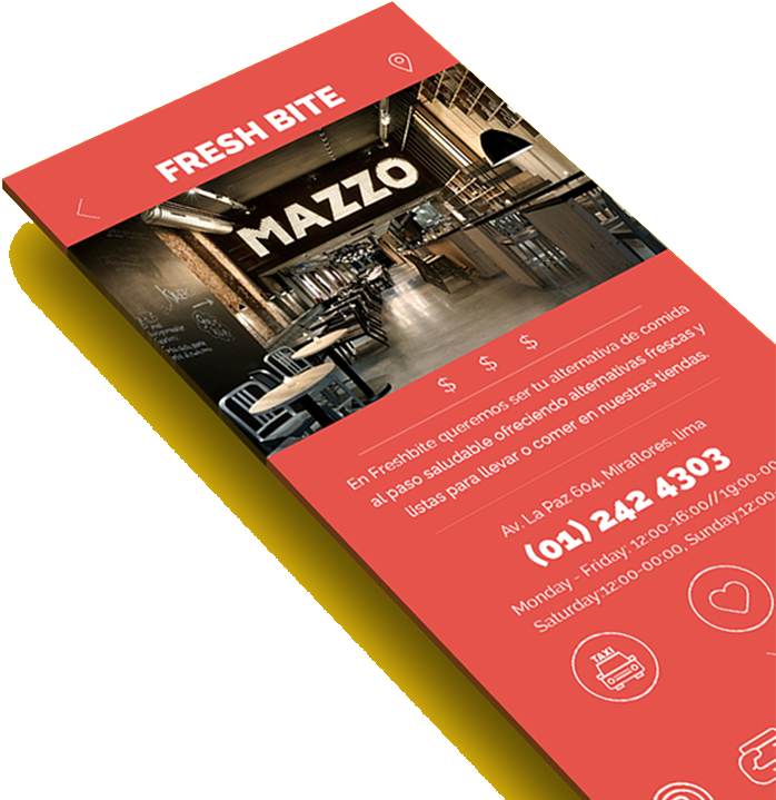 Mazzo Restaurant Flyer Design PNG image