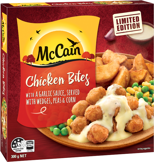 Mc Cain Chicken Bites Limited Edition Box PNG image