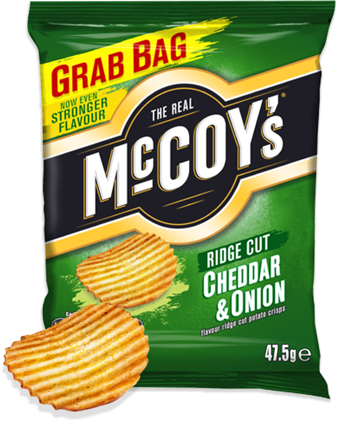 Mc Coy's Cheddar Onion Crisps Package PNG image