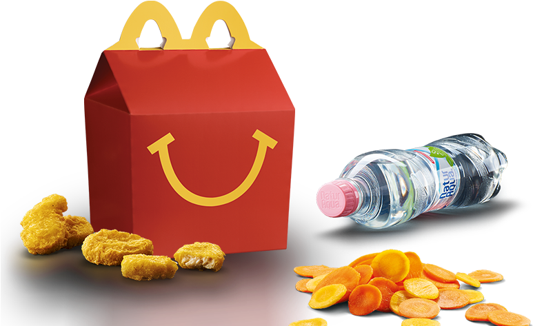 Mc Donalds Happy Mealwith Nuggetsand Sides PNG image