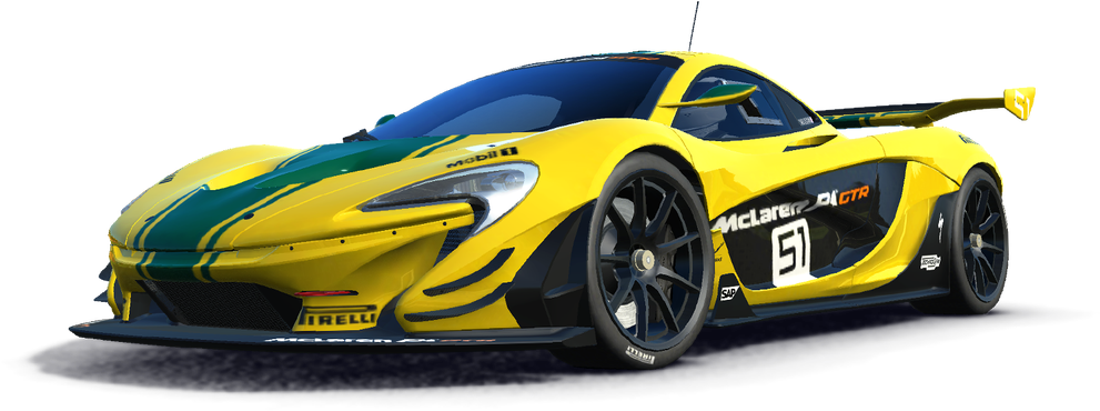 Mc Laren P1 G T R Race Car Profile PNG image