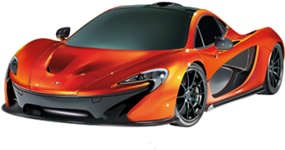 Mc Laren P1 Orange Supercar PNG image