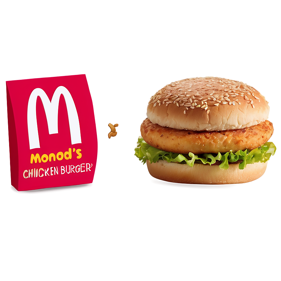 Mcdonalds Junior Chicken Burger Png Pgd PNG image