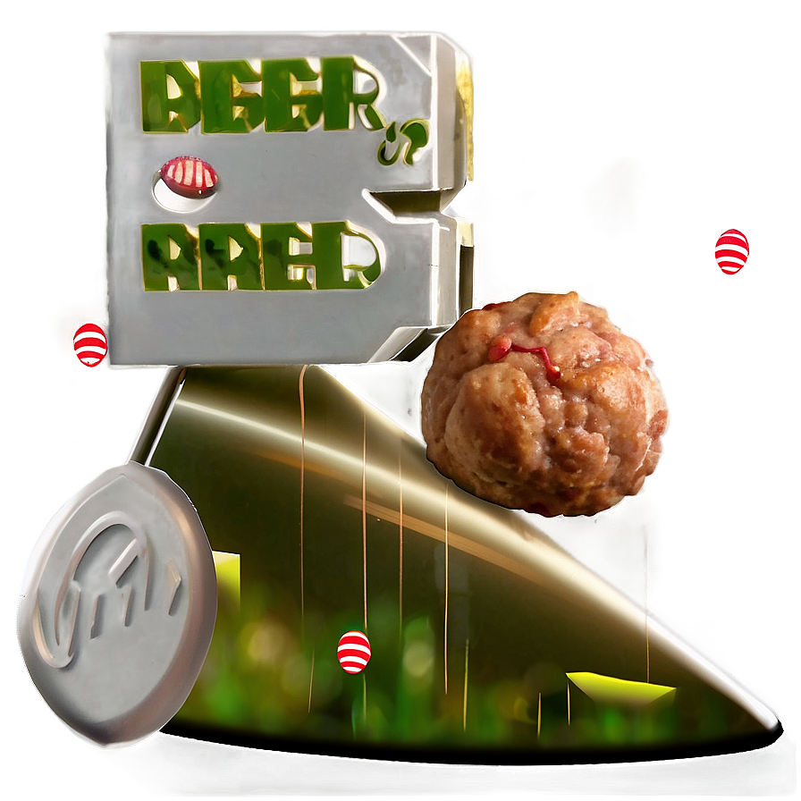 Meatball Pinball Machine Art PNG image