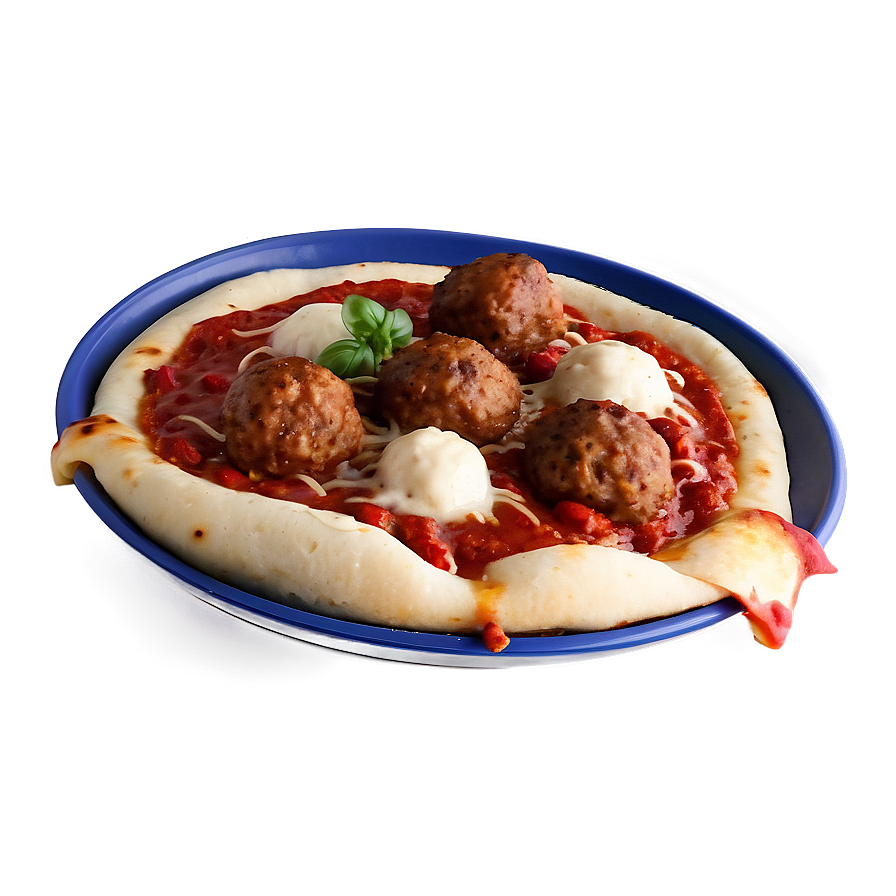 Meatball Topped Pizza Png 06242024 PNG image