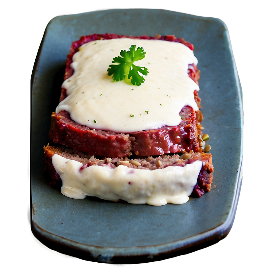 Meatloaf With Creamy Topping Png Cws PNG image