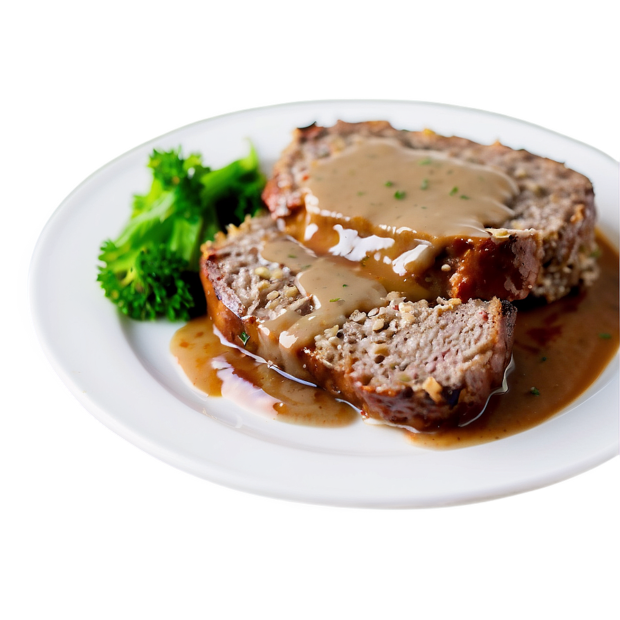 Meatloaf With Mushroom Gravy Png Ttx PNG image