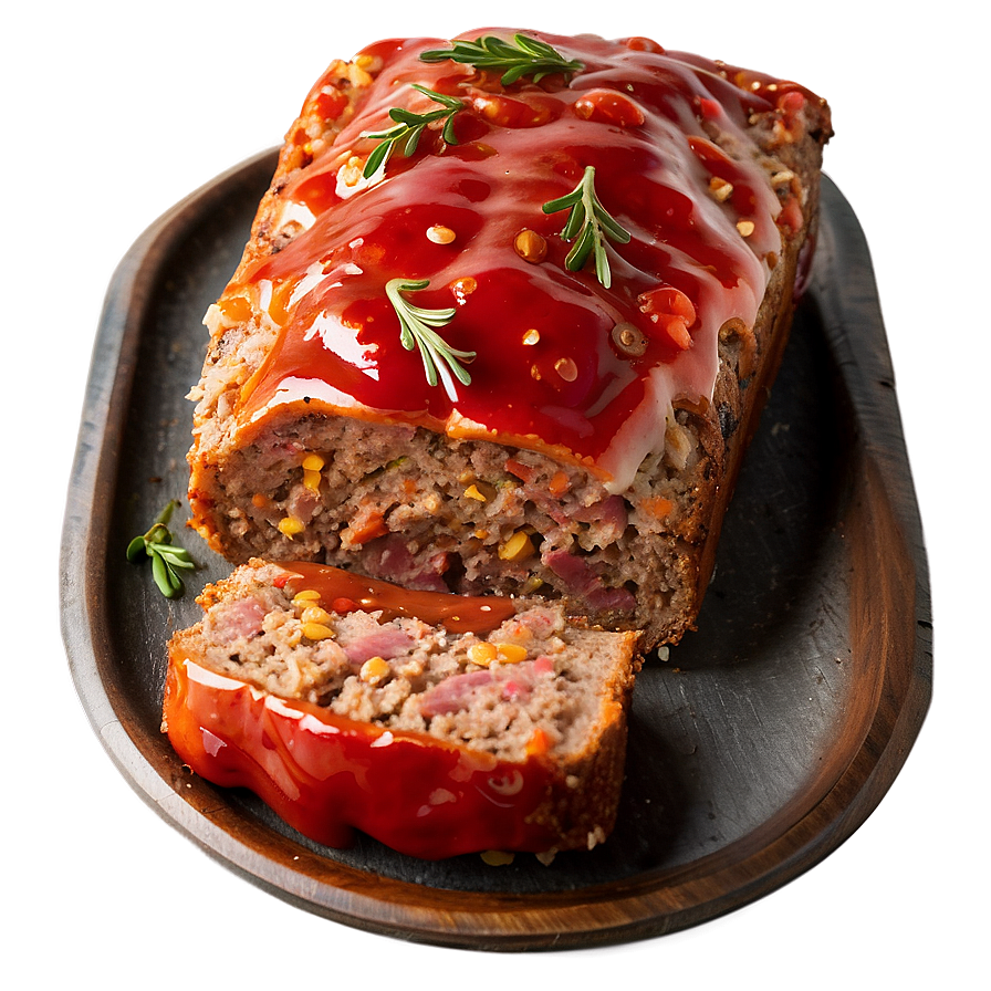 Meatloaf With Spicy Glaze Png Cty60 PNG image