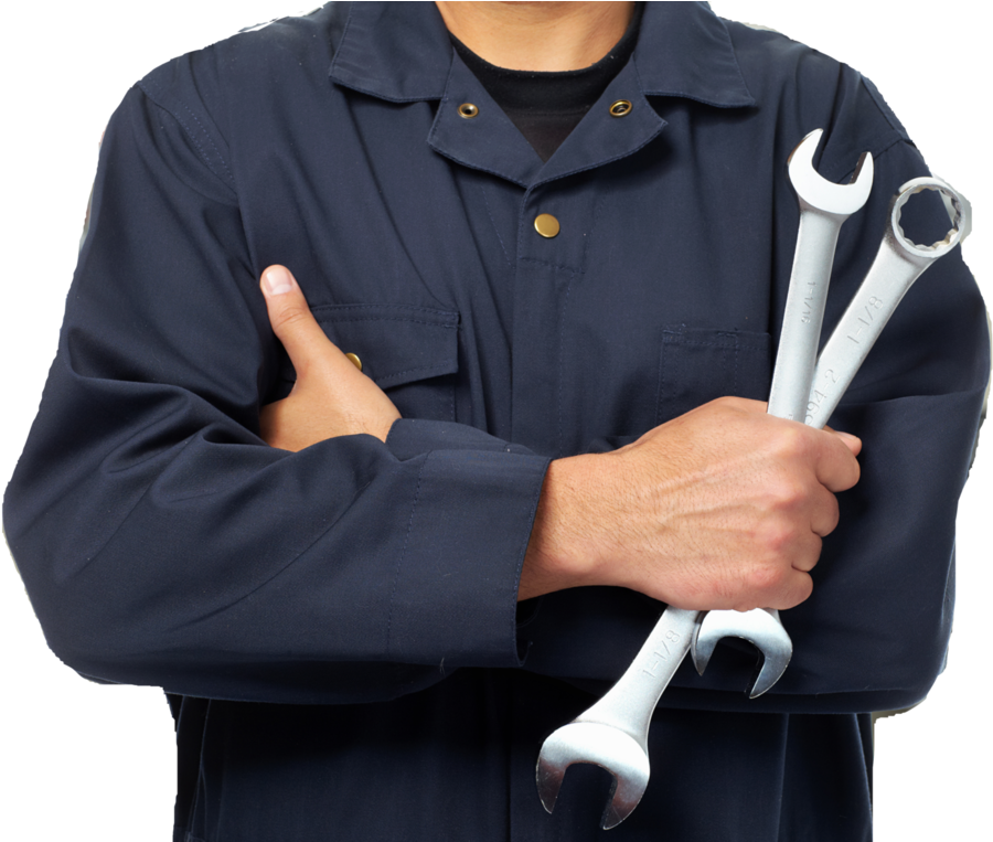 Mechanic With Wrenches PNG image