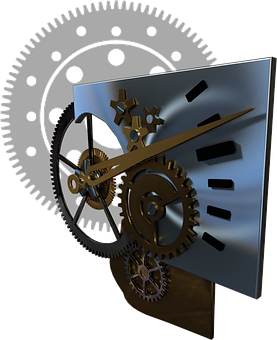 Mechanical Clockwork Gears PNG image