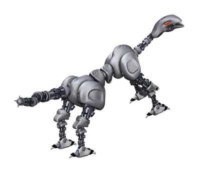 Mechanical Dinosaur Robot PNG image