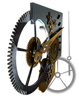 Mechanical Gear Clockwork Illustration PNG image