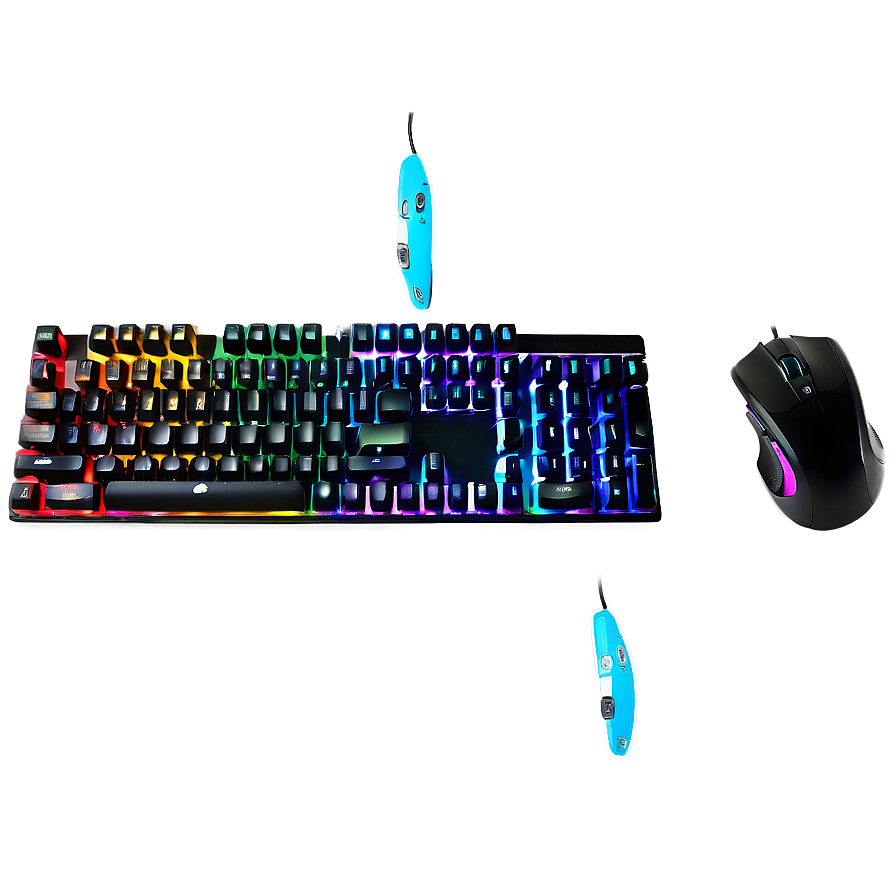 Mechanical Keyboard And Rgb Mouse Png Sqy PNG image