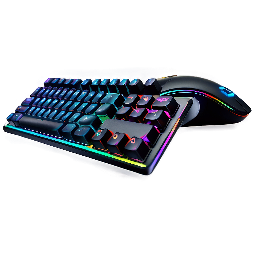 Mechanical Keyboard And Rgb Mouse Png Vro35 PNG image