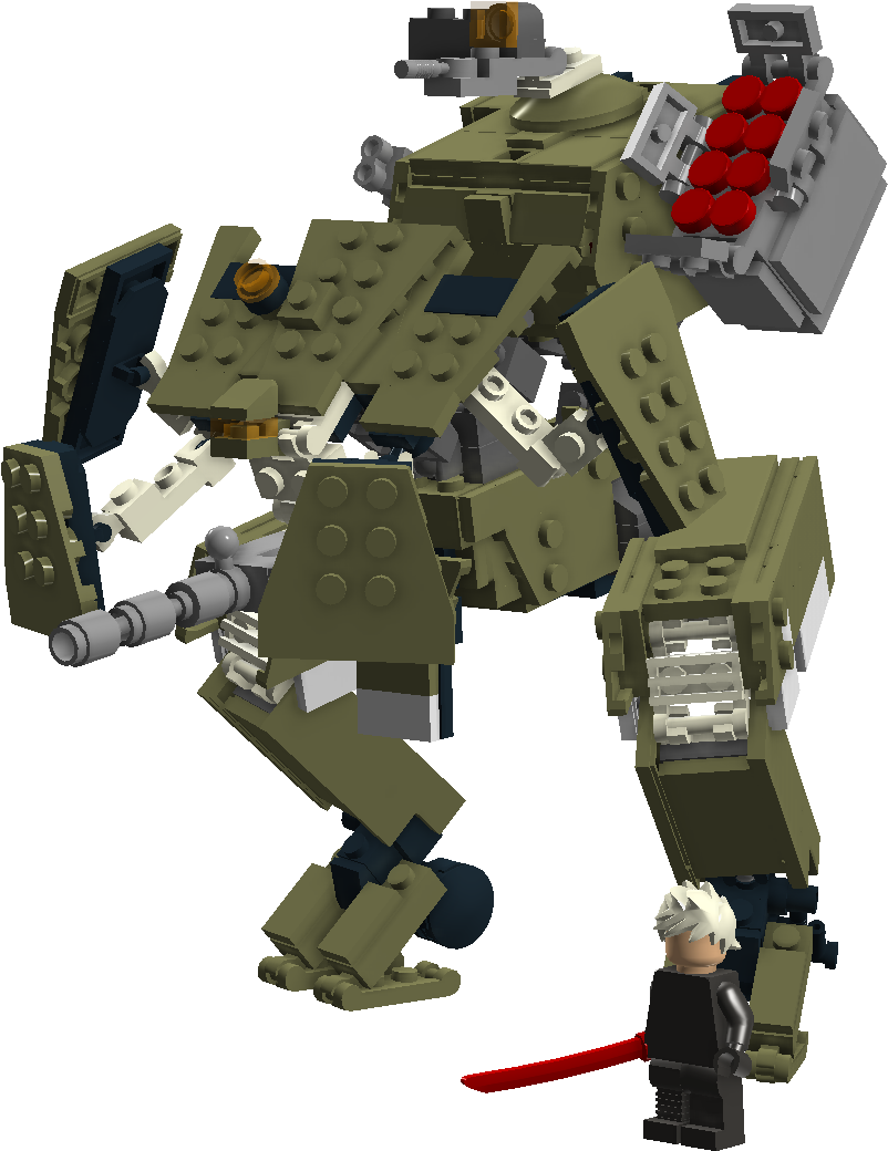 Mechanical Lego Robot Model PNG image